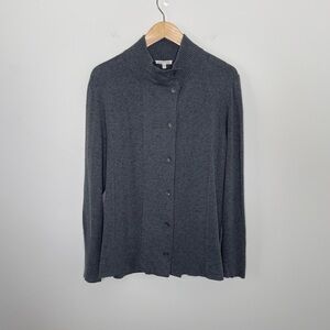 Eileen Fisher Organic Cotton &  Cashmere  Turtleneck Cardigan sustainable